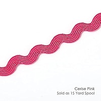 Ric Rac Ribbon (Cerise Pink, 15 yards) 6mm Sewing Trimming,28